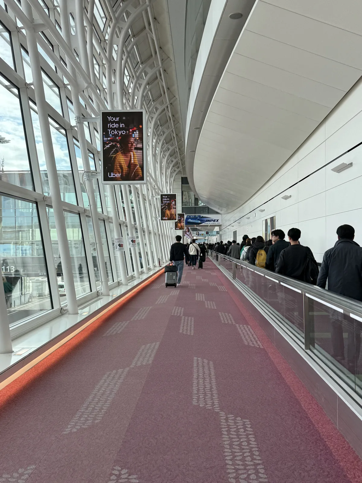 Haneda Airport terminal interior after clearing immigration