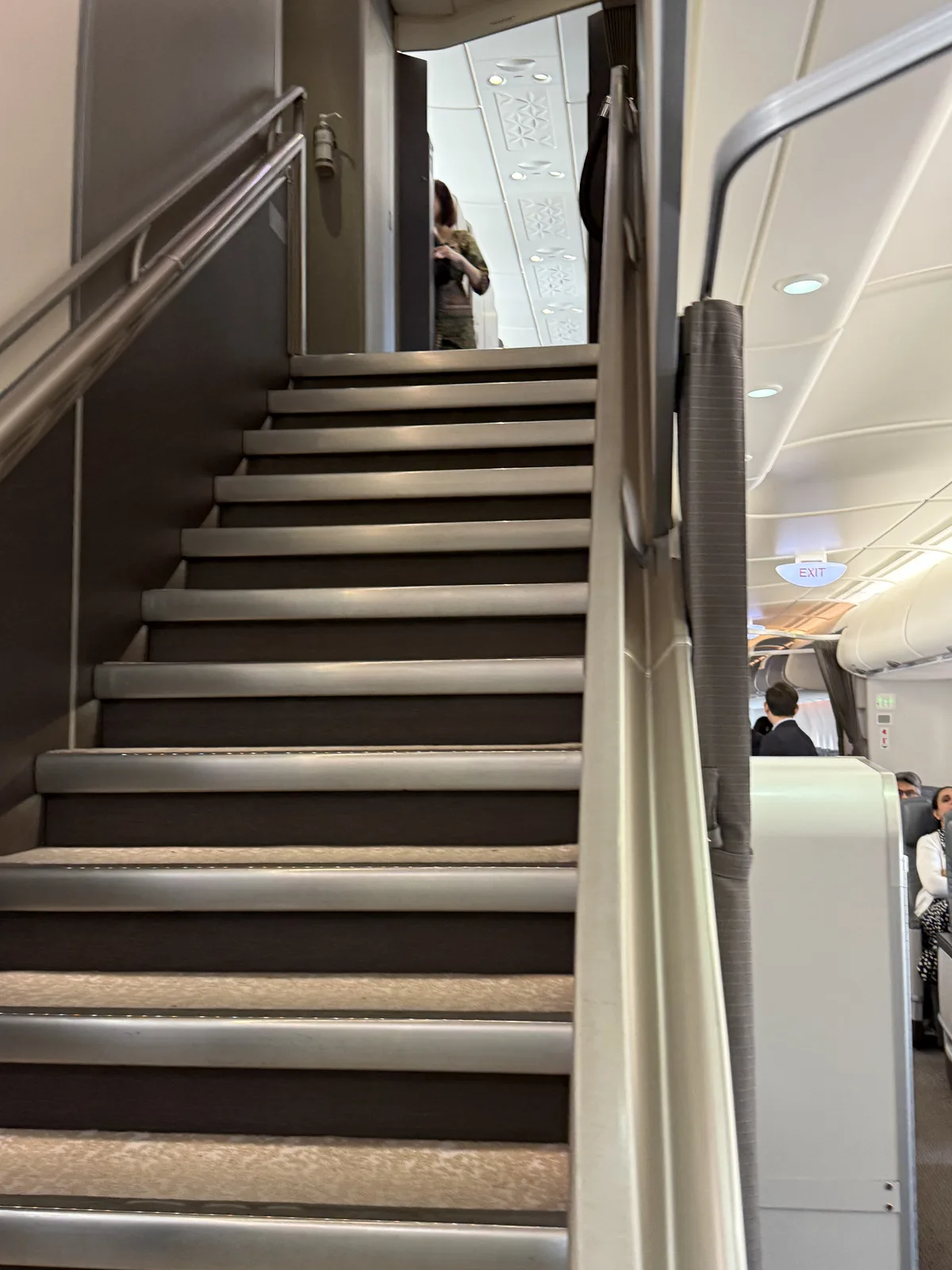 Singapore Airlines A380 lower deck cabin entrance during boarding