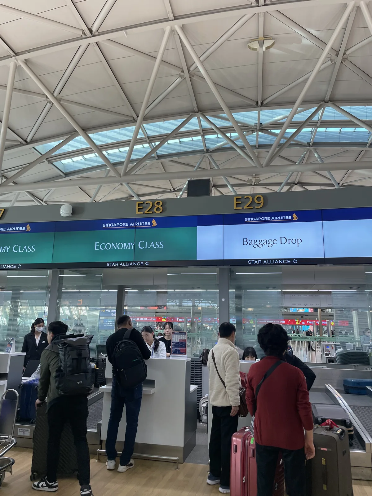 Singapore Airlines boarding pass for ICN to Singapore SQ611 leg