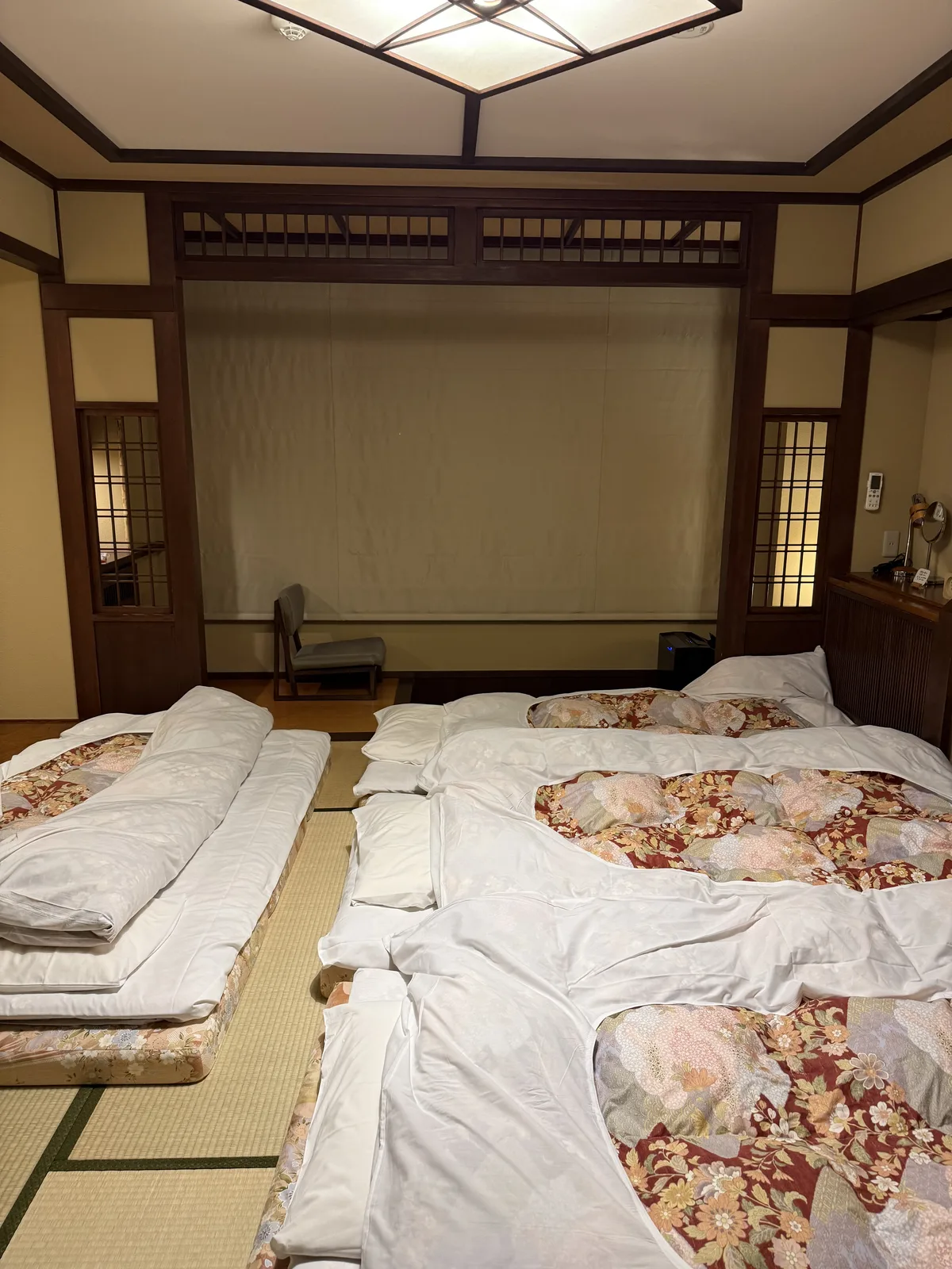 Korakuen ryokan futon bedding setup