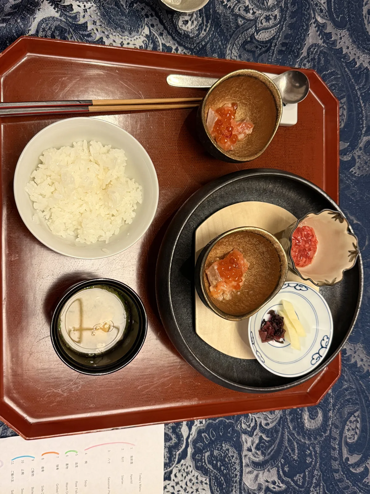 Korakuen ryokan kaiseki dinner dessert