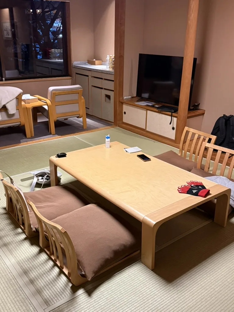 Kuriya Suizan Japanese-style room with tatami floor and kotatsu table