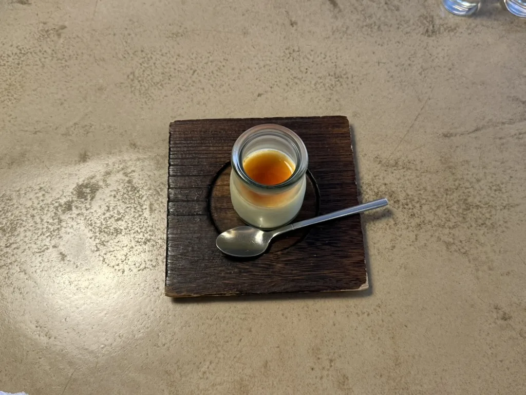 Kuriya Suizan kaiseki dinner petit four pudding