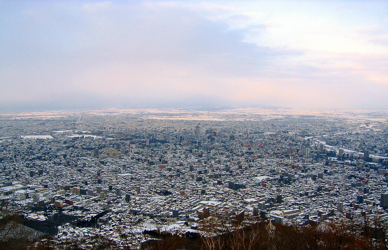 Sapporo from Mount Moiwa, February 2004.