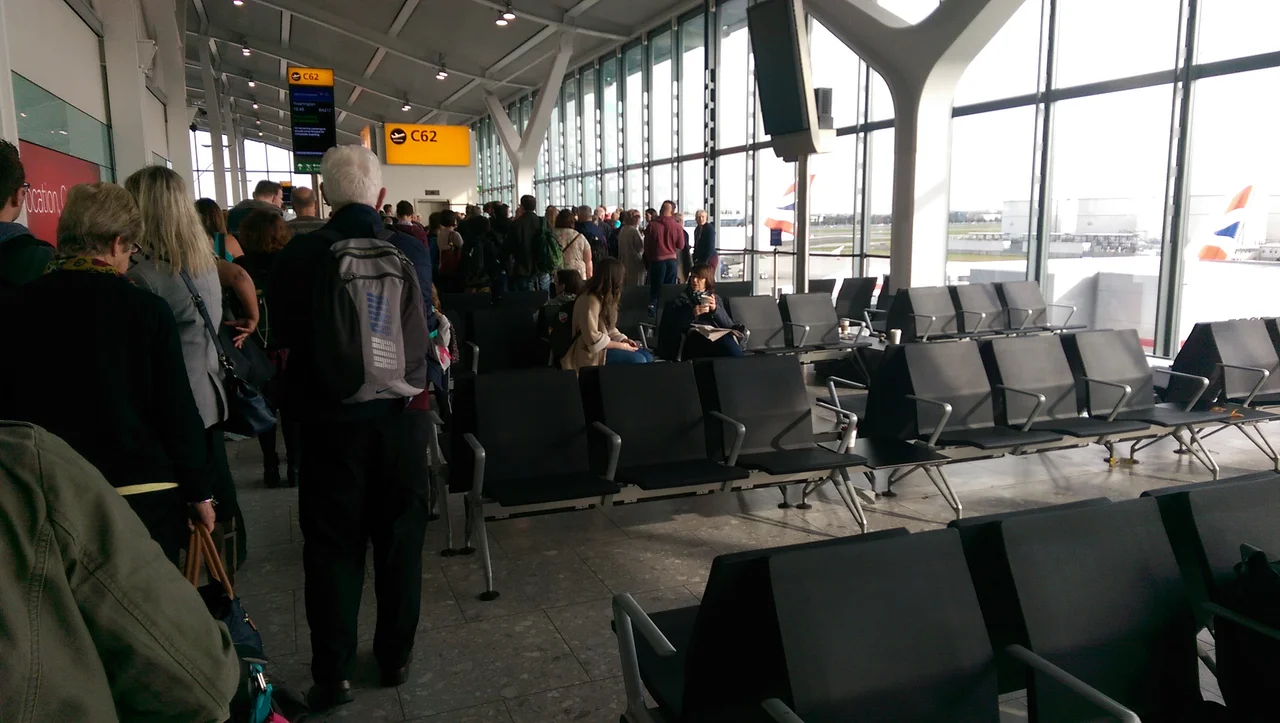 런던 히드로공항 제5터미널 C62 탑승구 전경
