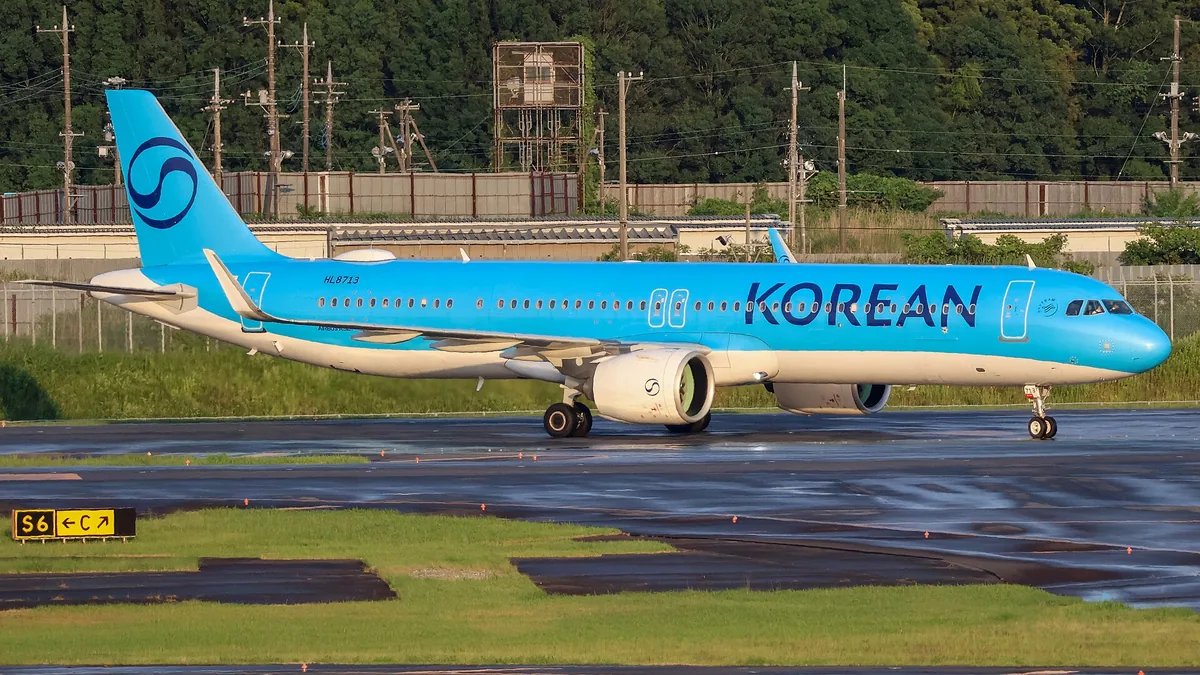 Korean Air Airbus A321neo at Narita Airport