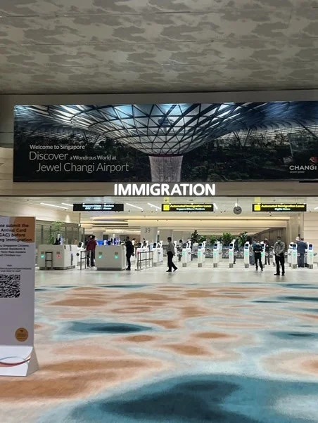 창이공항 입국심사장 IMMIGRATION