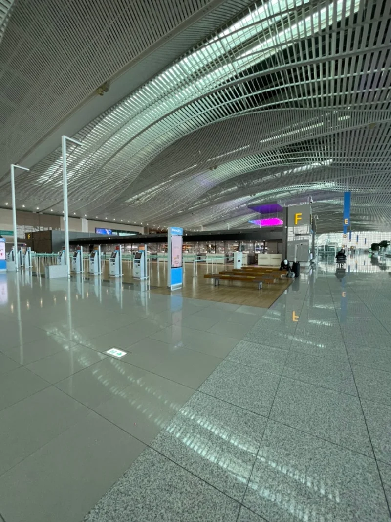 한산한 인천공항 T2 출국장