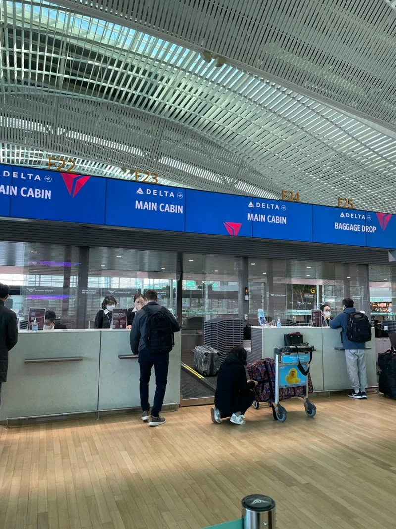 인천공항 델타항공 체크인 카운터