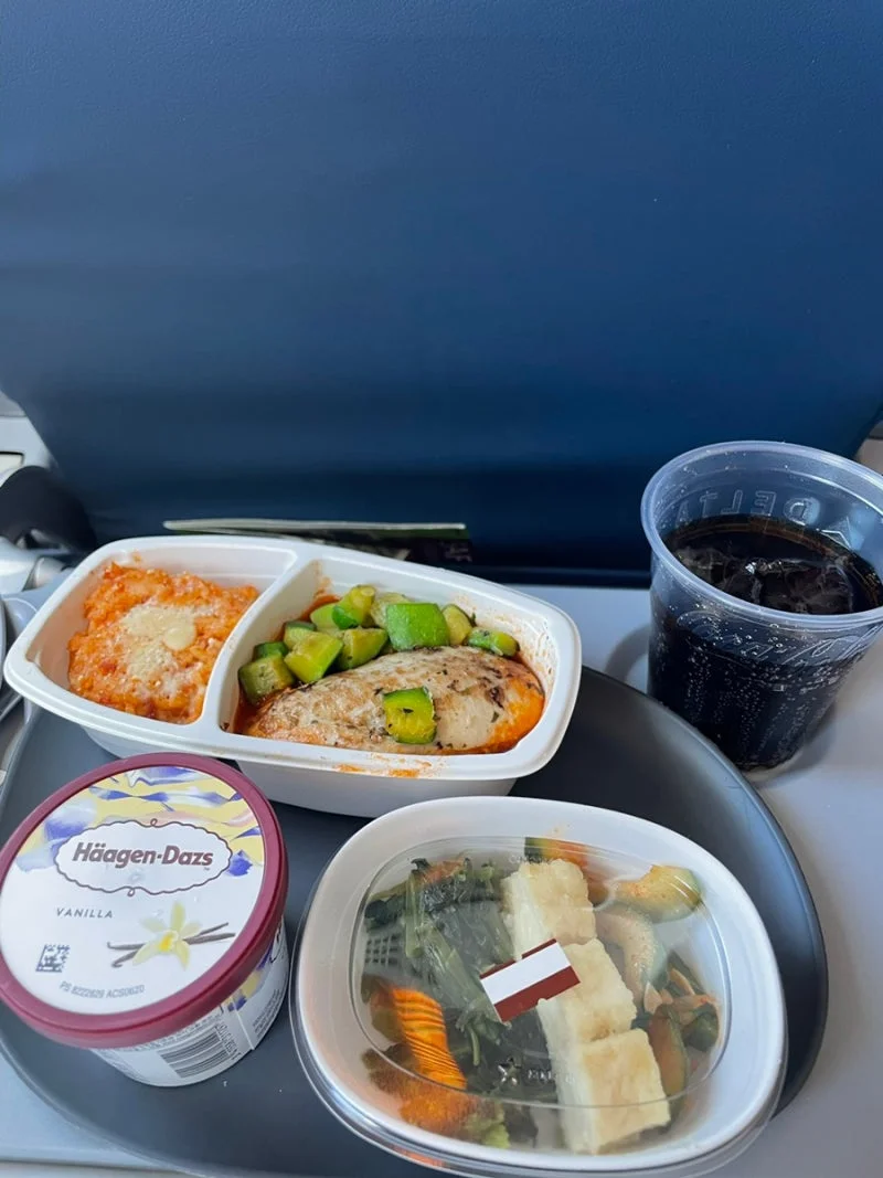 기내식 치킨 요리